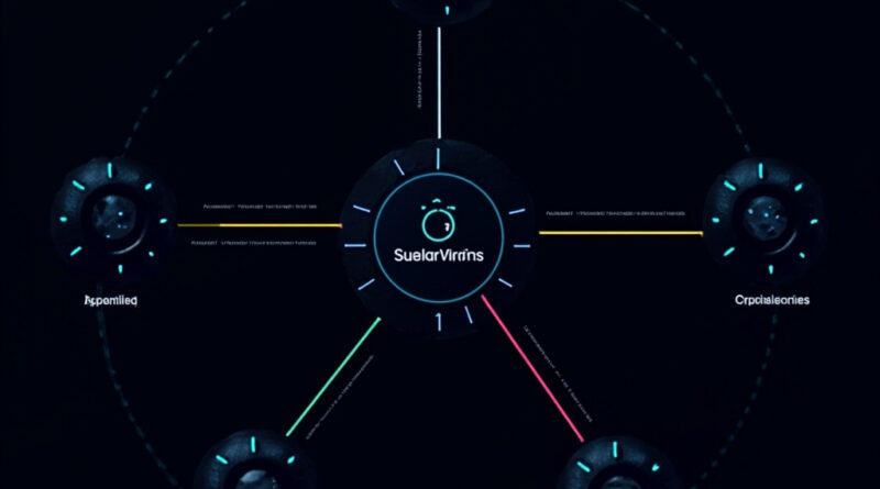 A network diagram showing multiple AI agents connected through different orchestration patterns with arrows indicating data flow.