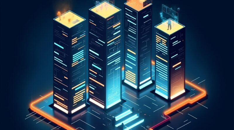 Isometric illustration of niche AI agent companies surpassing horizontal SaaS platforms in 2026.